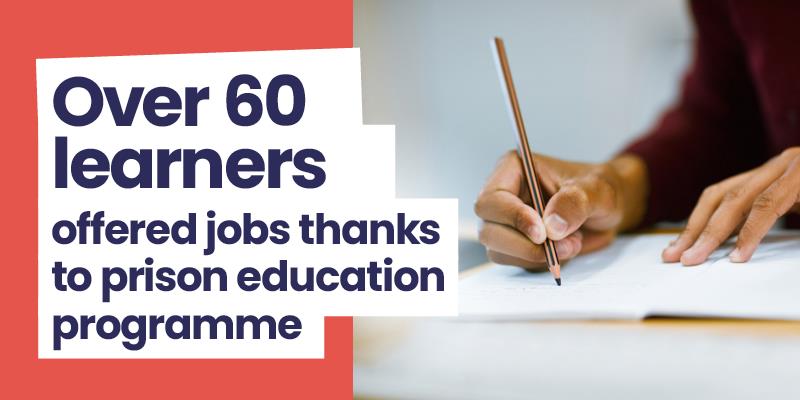 Over 60 learners offered jobs thanks to the Complete Skills Solution prison education programme